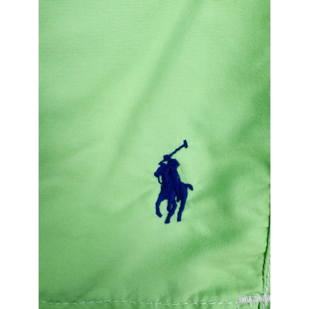 Polo Ralph Lauren Men's L Lime Green Mesh Lined Swim Trunks Pony Logo‎ Cargo